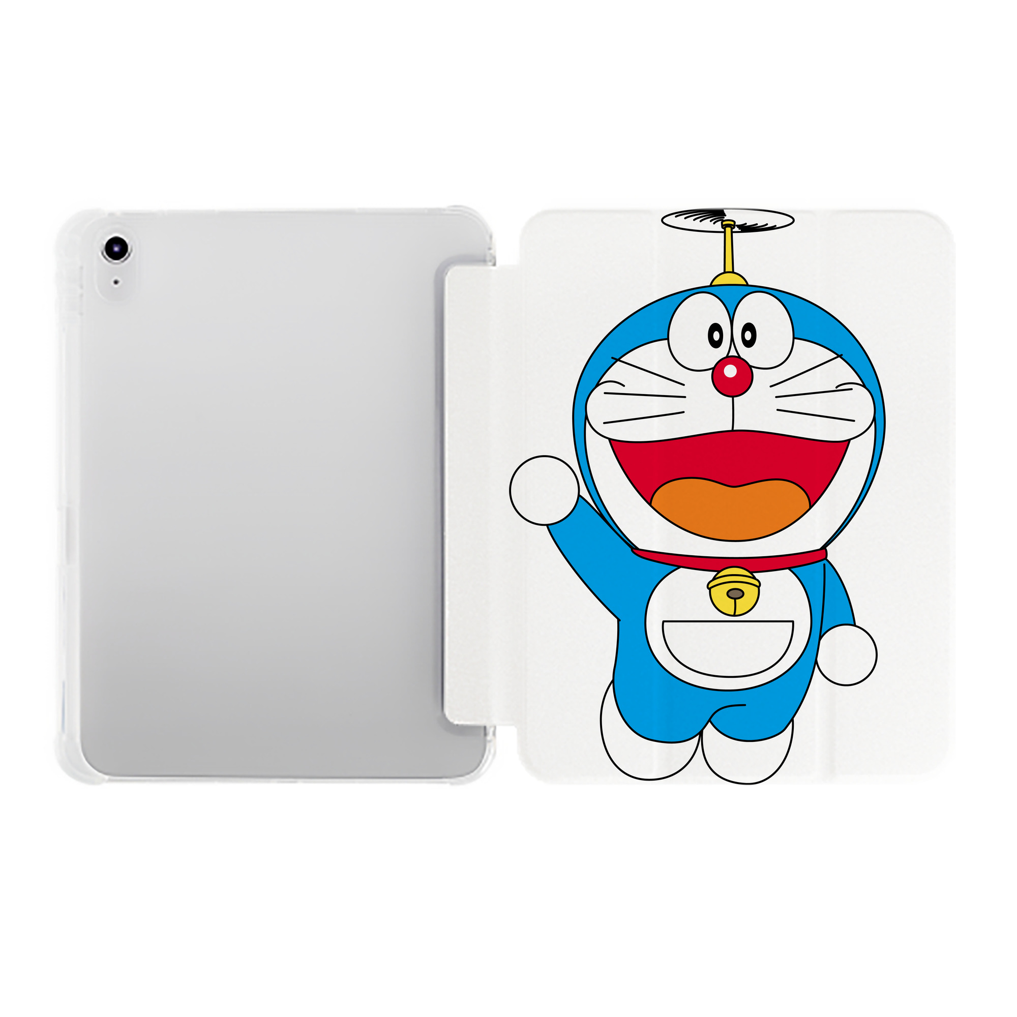 （画像用） ドラえもん Doraemon IPad ケース ペン収納付き 三つ折りスタンド PUレザー×シリコン 対応機種9.5/10.5/10.9インチ